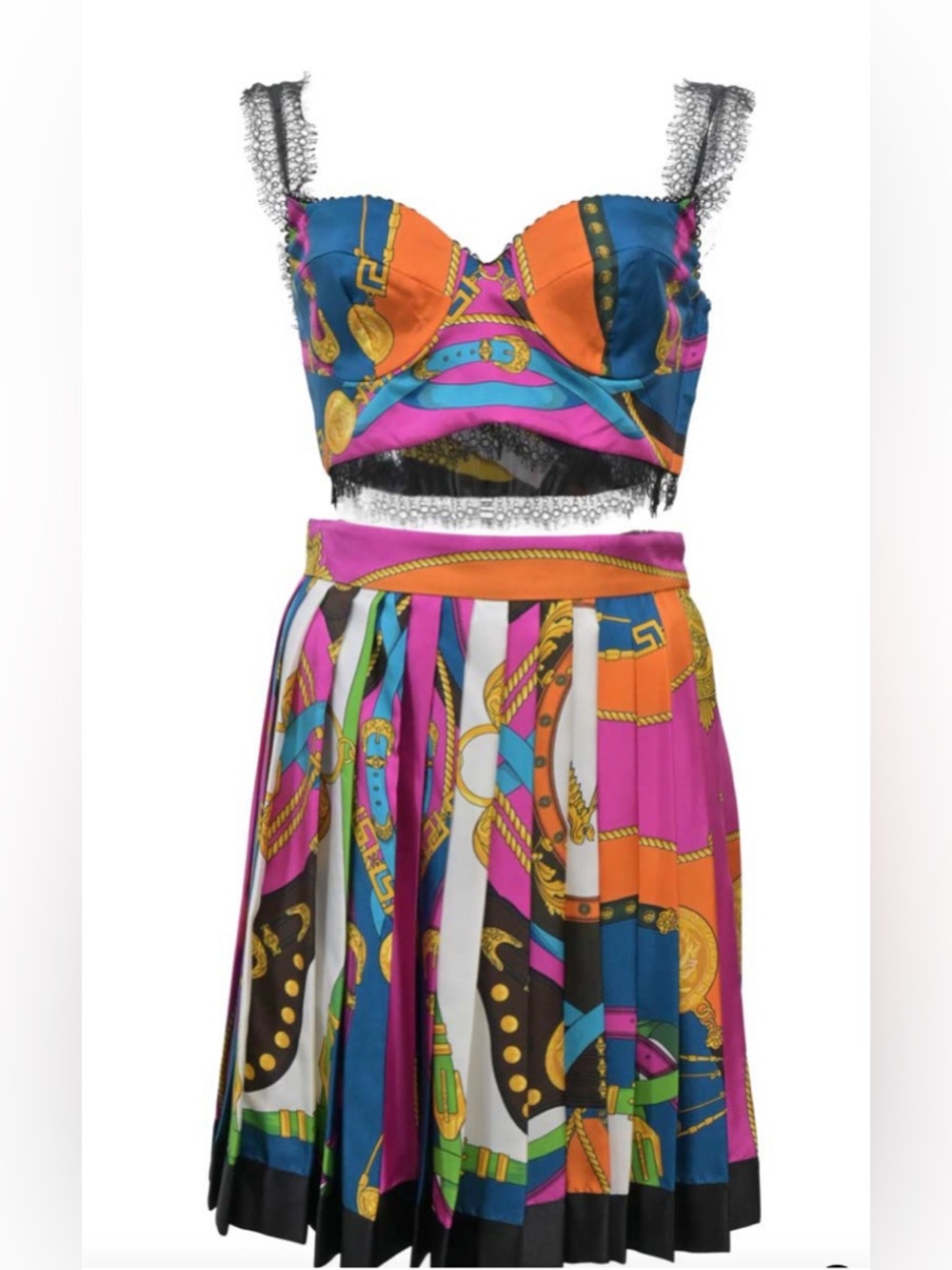 Versace Multicolor Skirt Set